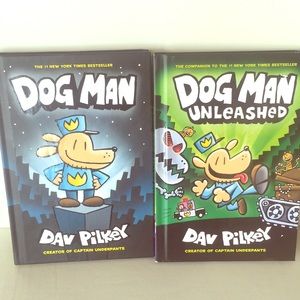 2 Dog Man unleashed books hardcover Pikey Dogman